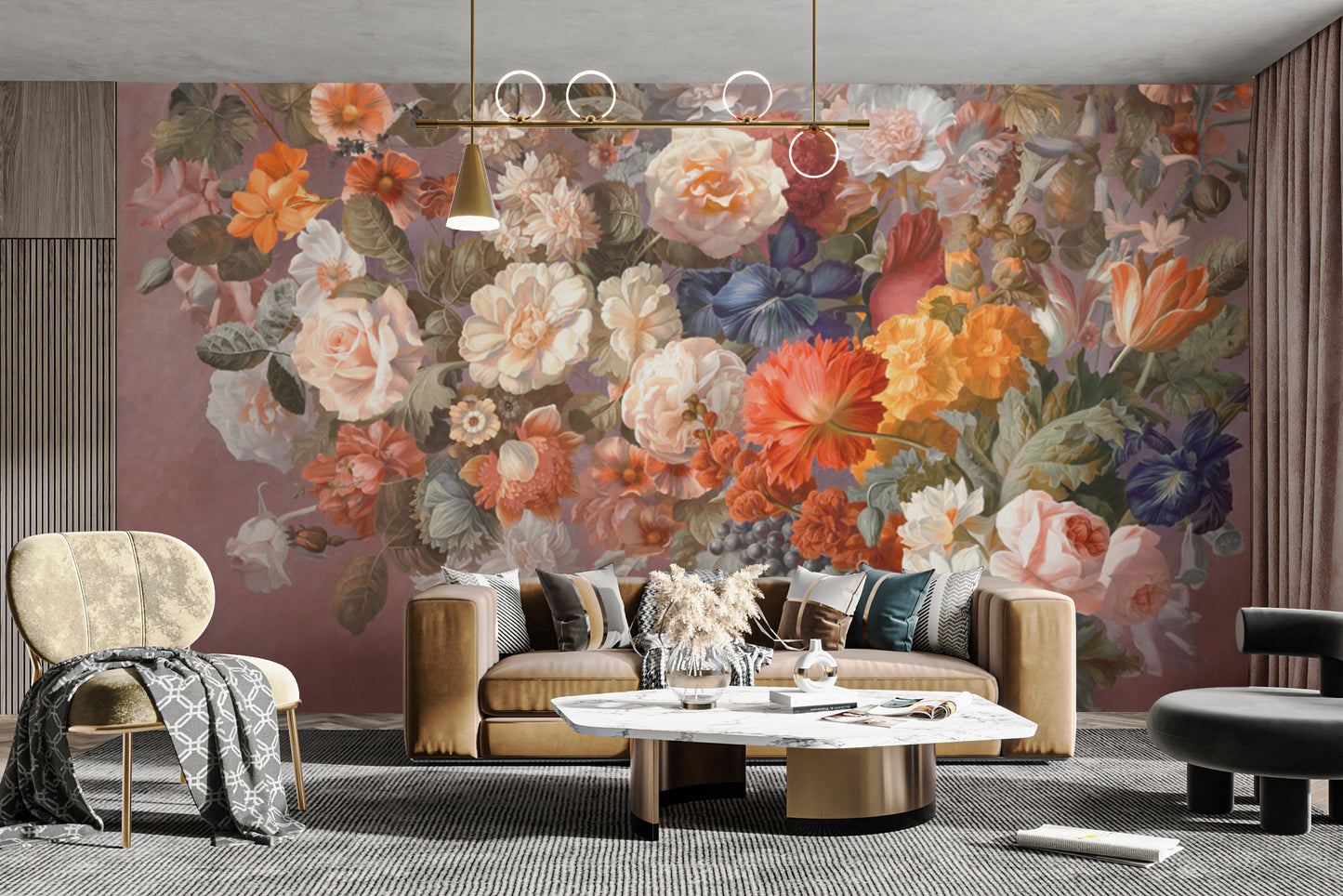 Vintage Dutch Rose Wall Mural
