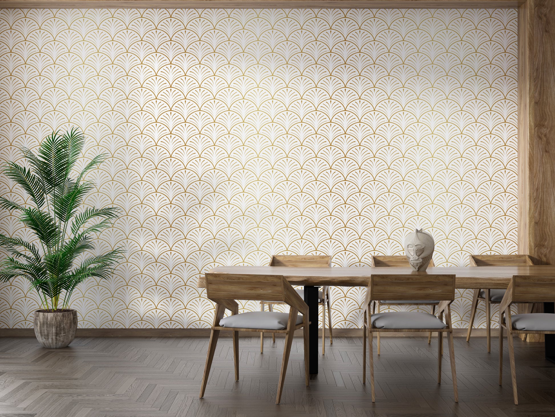 Timeless art deco wallpaper with charm
