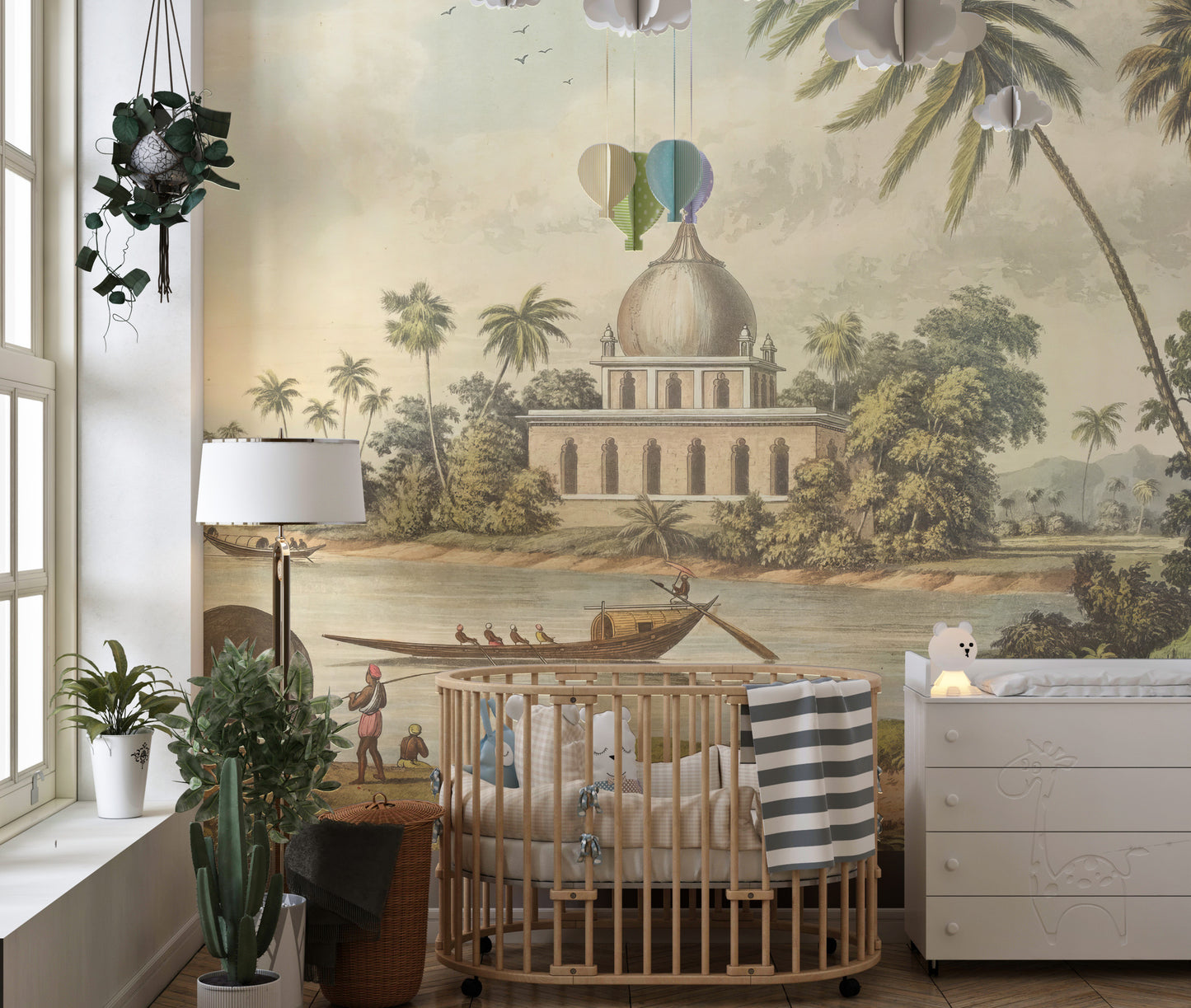 Old Riverside Indian CIty View Wallpaper Murals