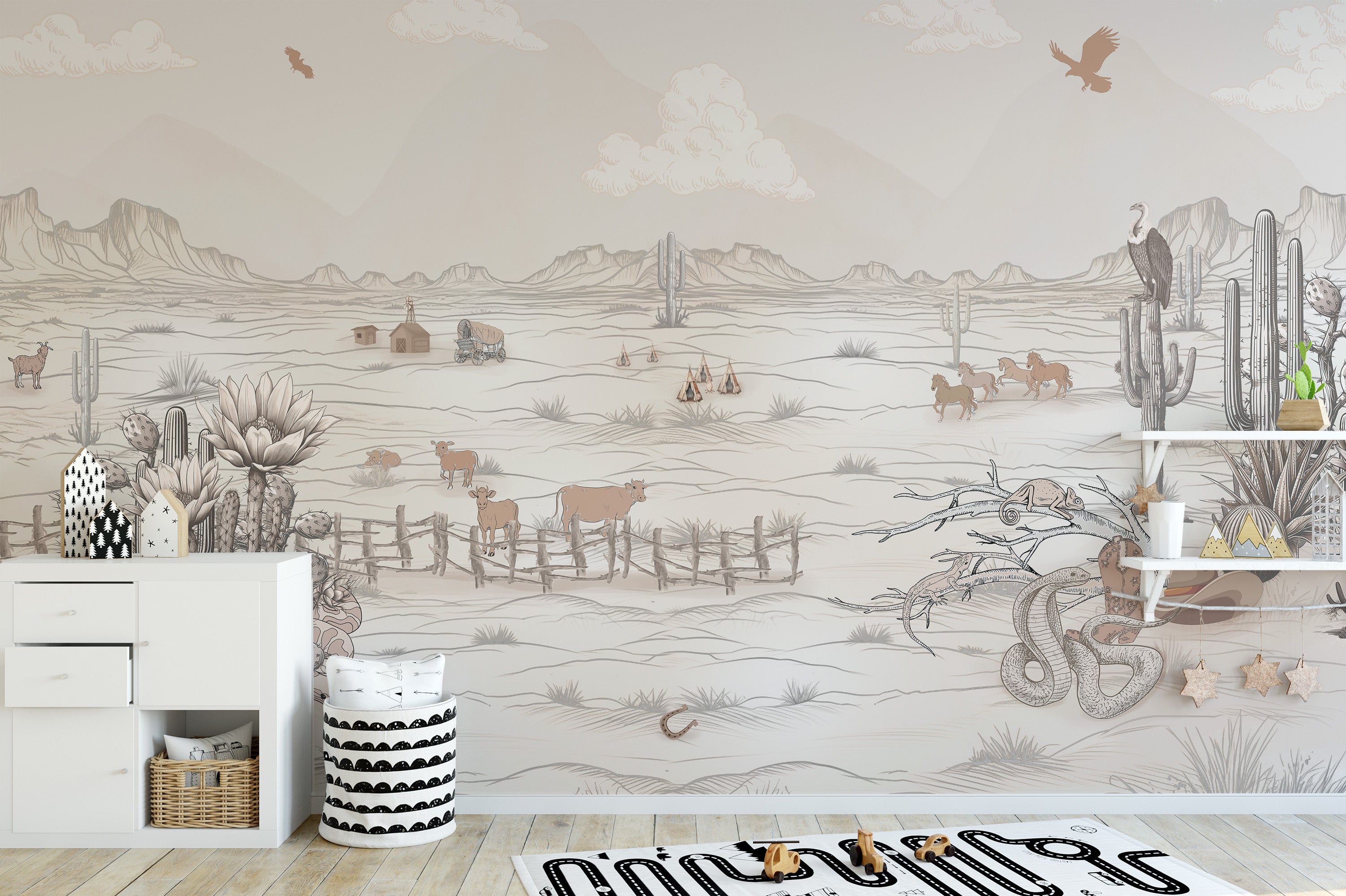 Wild West charm with Tumbleweed Treasures Wallpaper