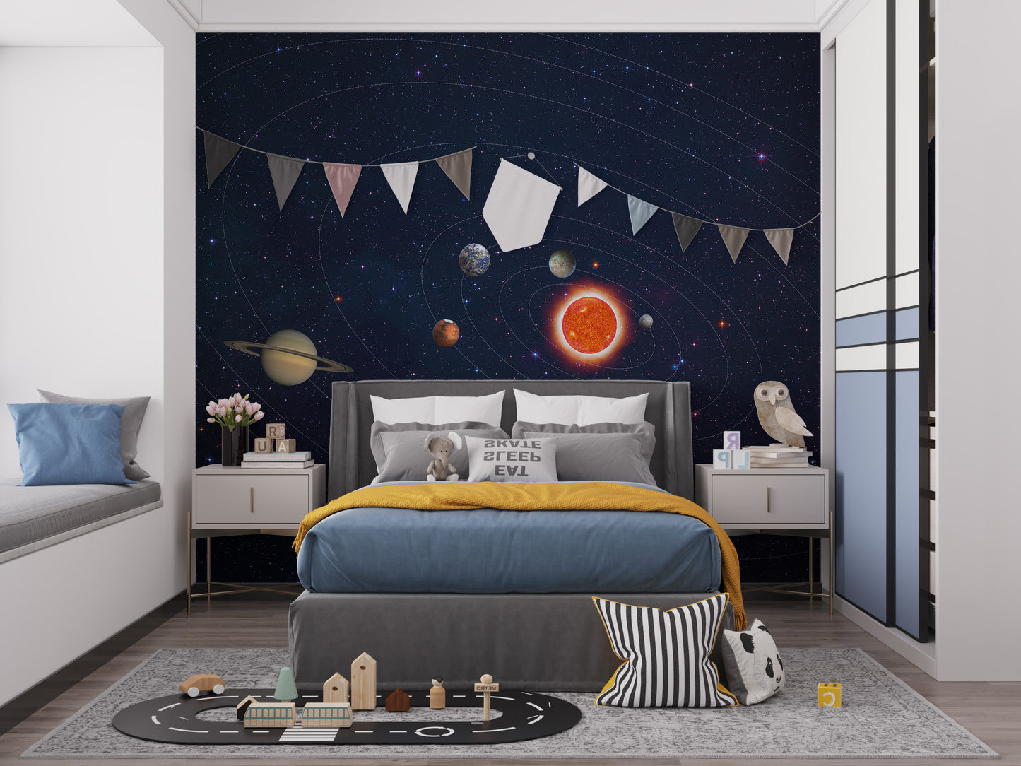 Solar System Planets Orbit Wall Mural