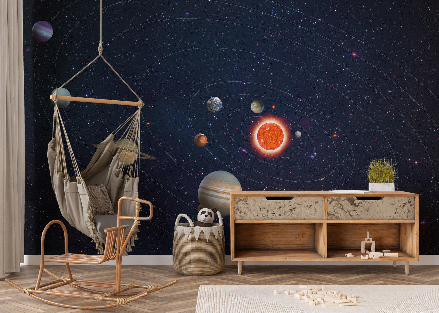 Solar System Planets Orbit Wall Mural