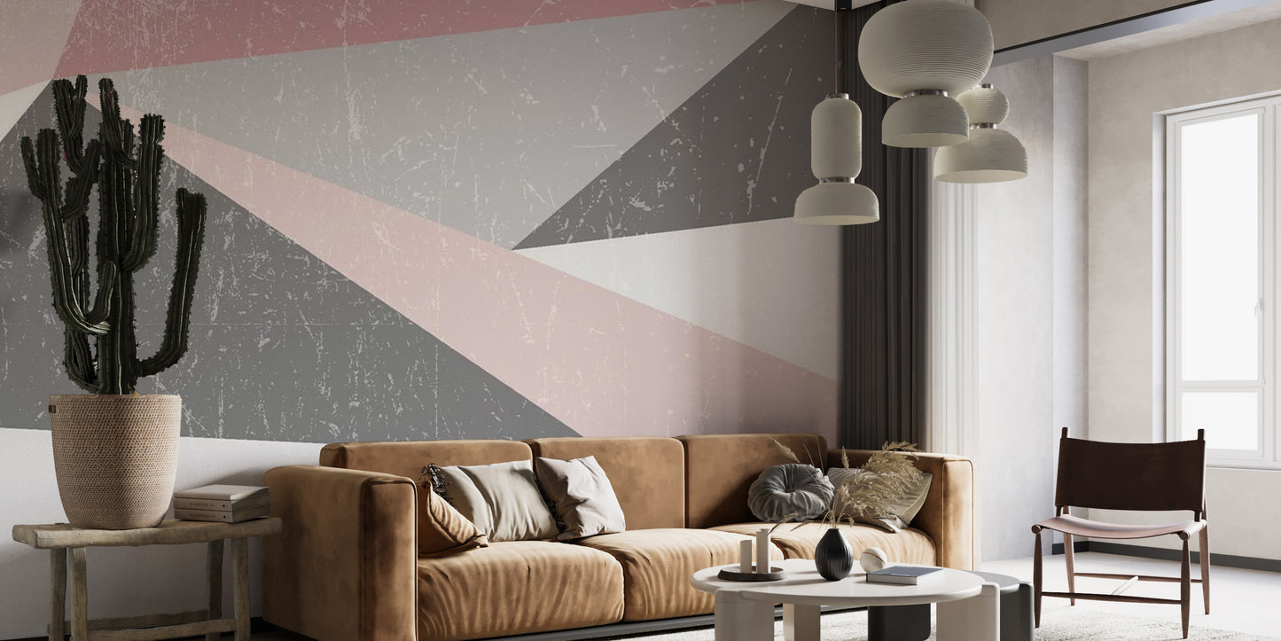 Grunge Triangle Scandinavian Wallpaper Murals