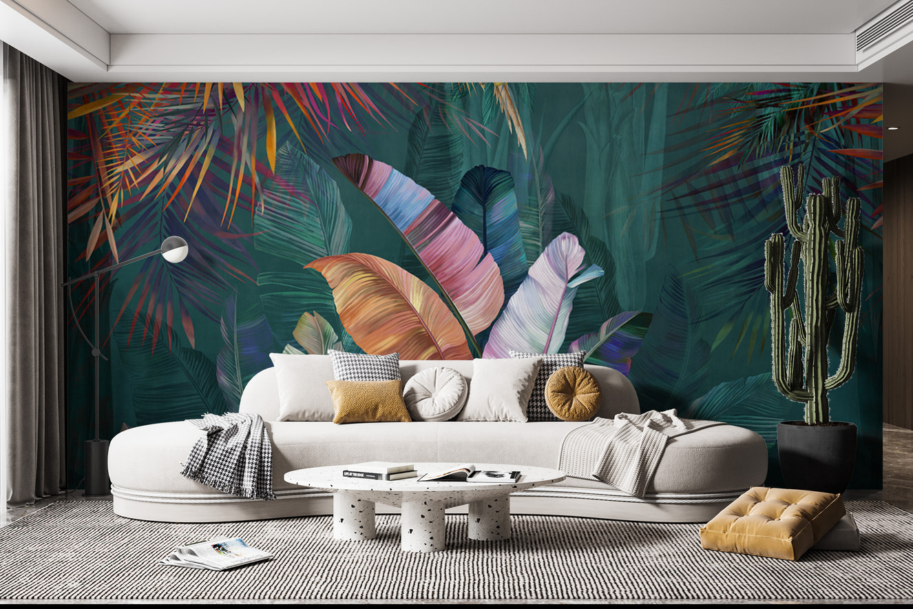 Island Breeze Leaf Extravaganza Wall Mural