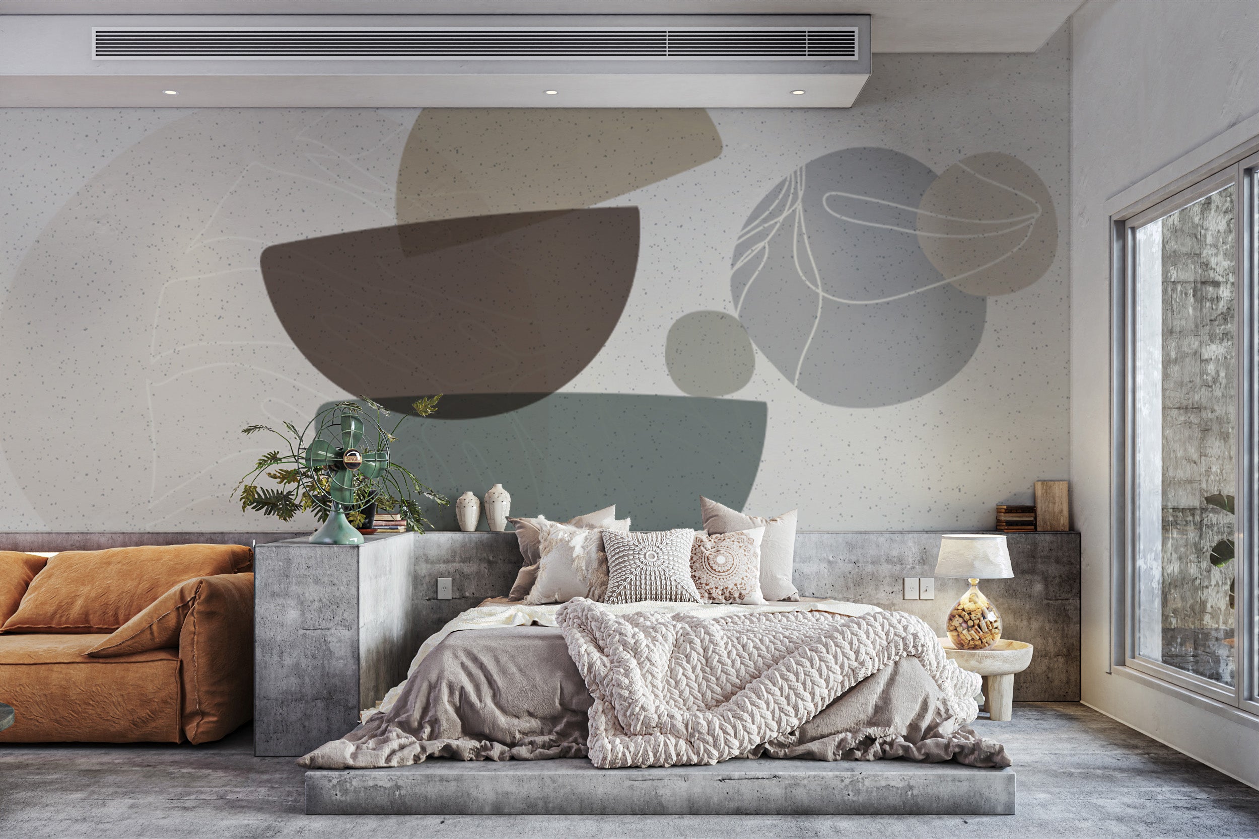 Upgrade rooms with Soft Contour Wallpaper mural