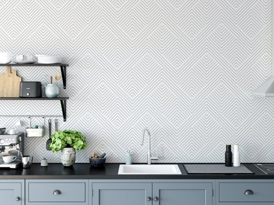 Geometric light gray lines wallpaper design
