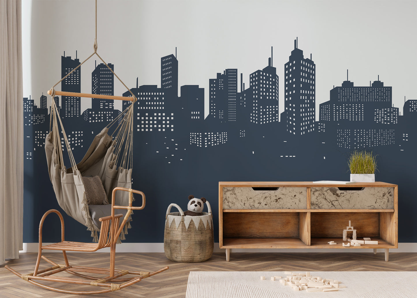 Cityscape Silhouette Wall Mural