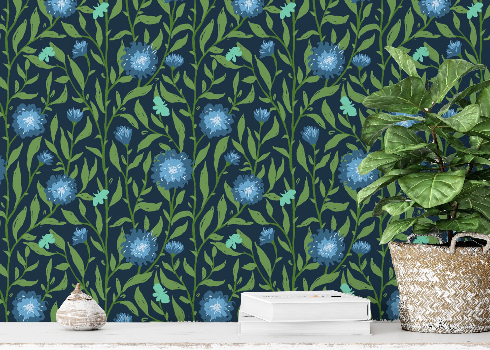 Spring Trellis Dark Green Wallpaper - Giffywalls