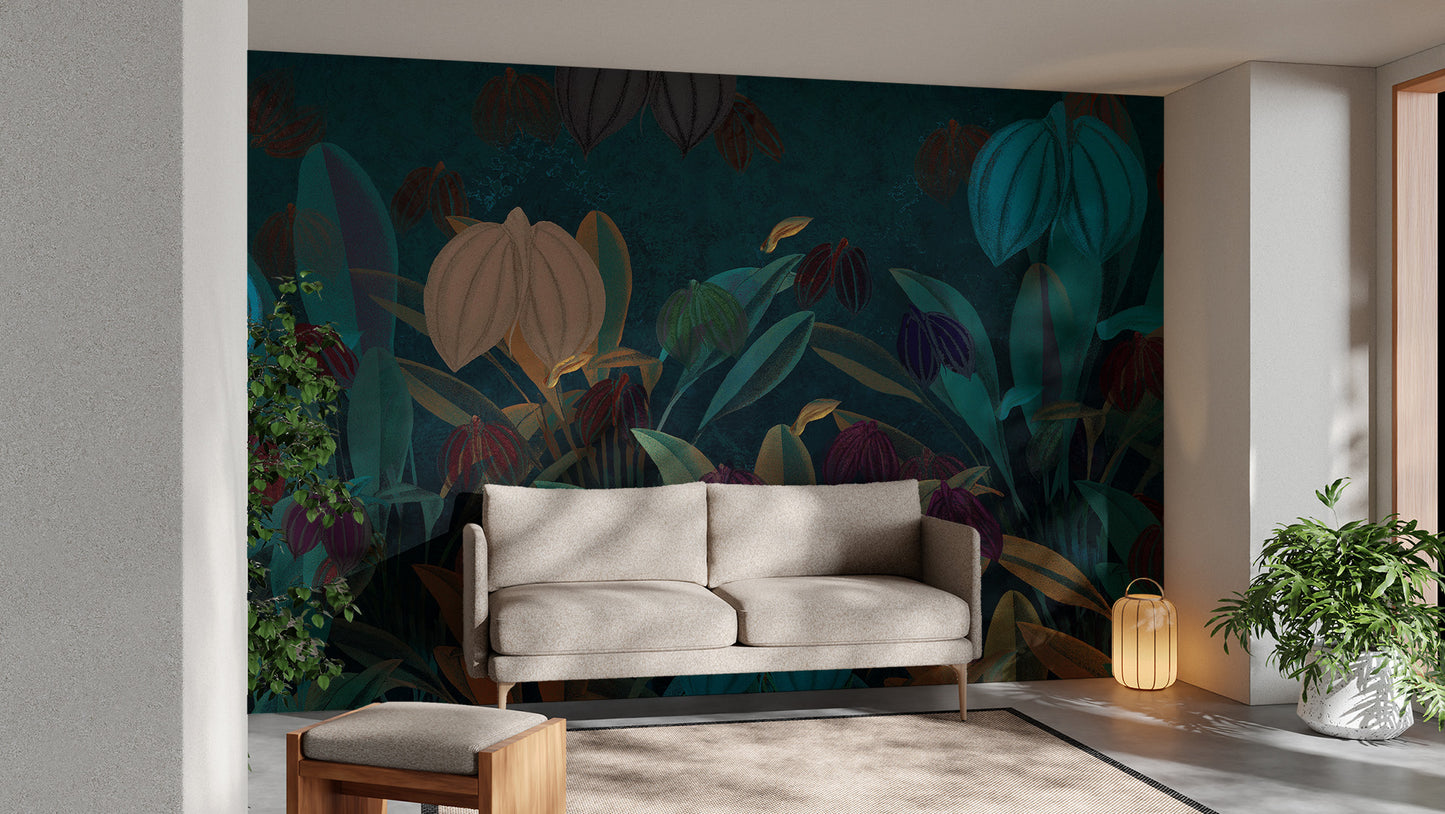 Colourful Botanical Wallpaper Mural