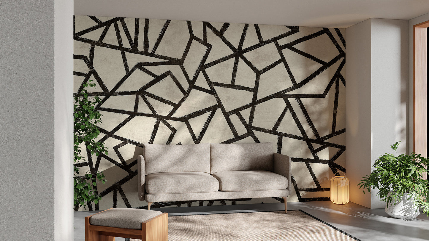 Geometric Pattern Wall Mural