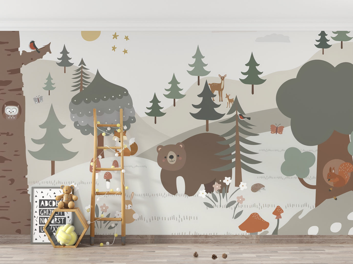 Snow Forest KIds Room Wallpaper Murals