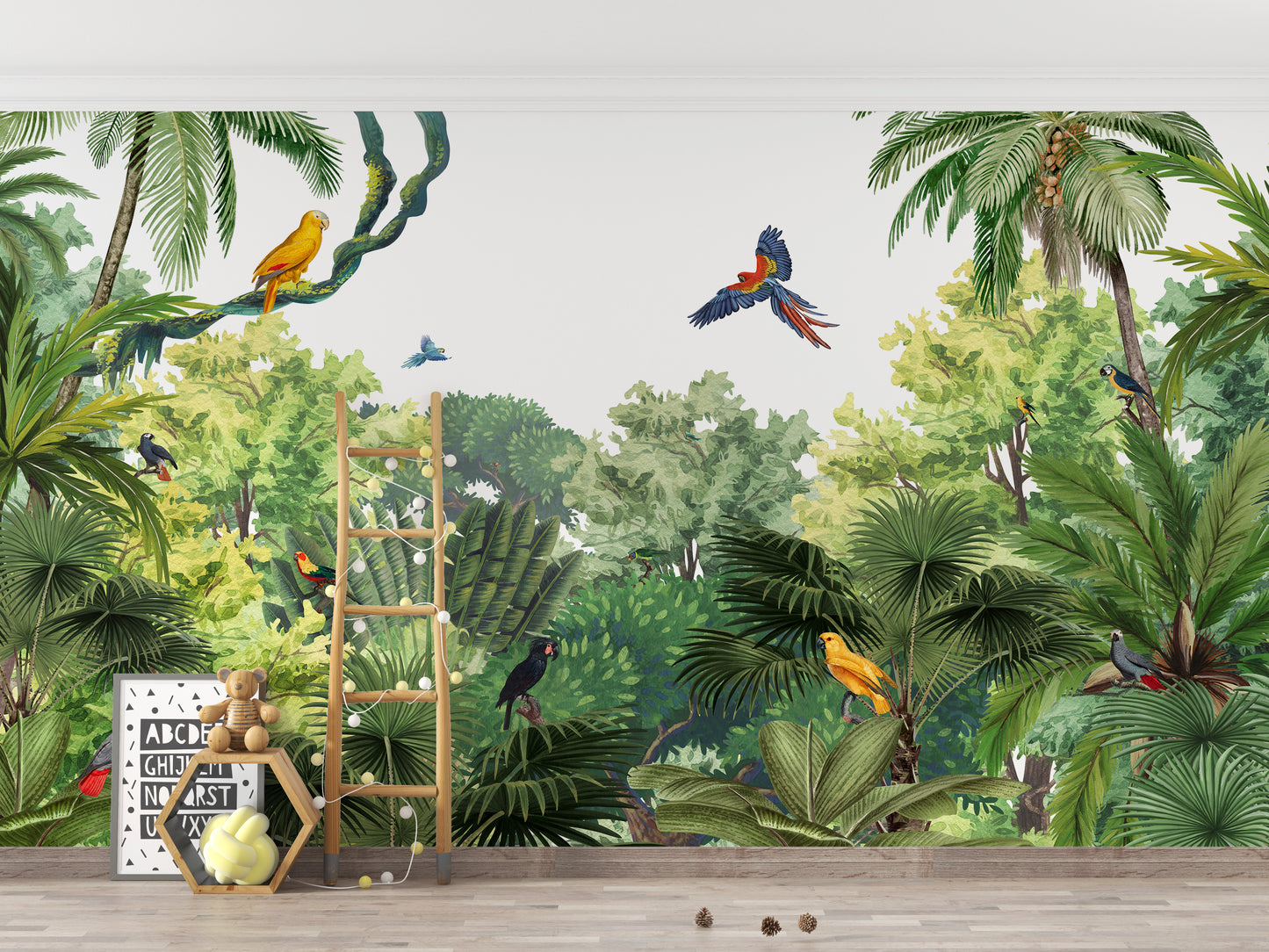 Vivid Green Jungle Wallpaper Murals