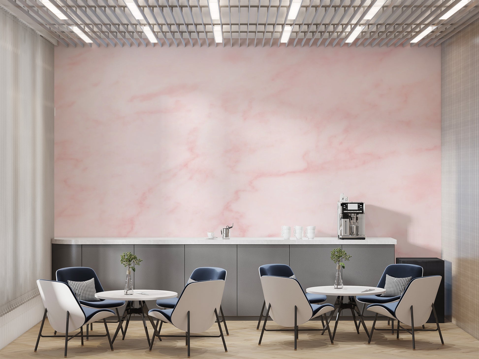 Pink Marble Wallpaper Mural peel and stick