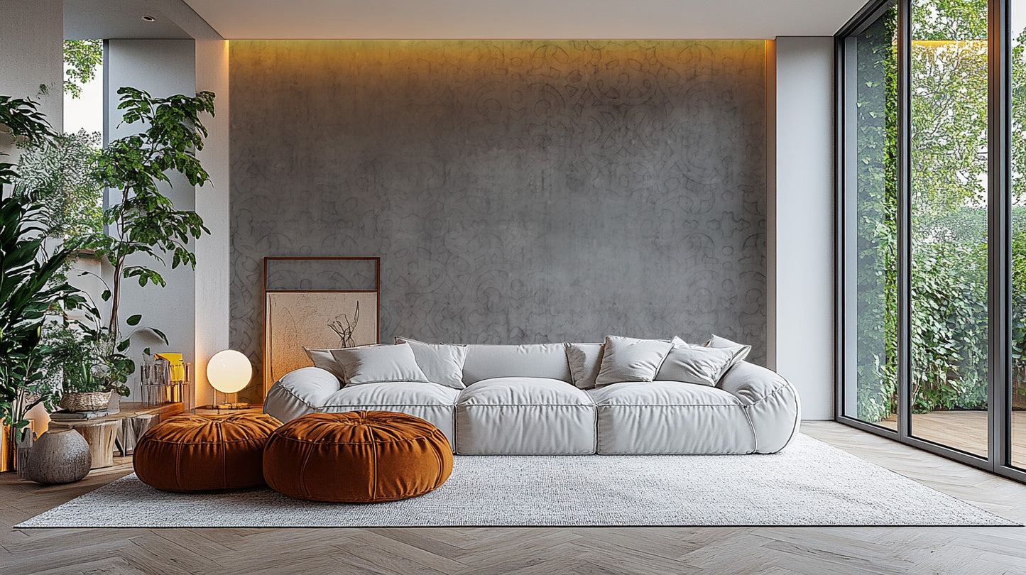 Modern Cement Aesthetic Wallpaper Mural