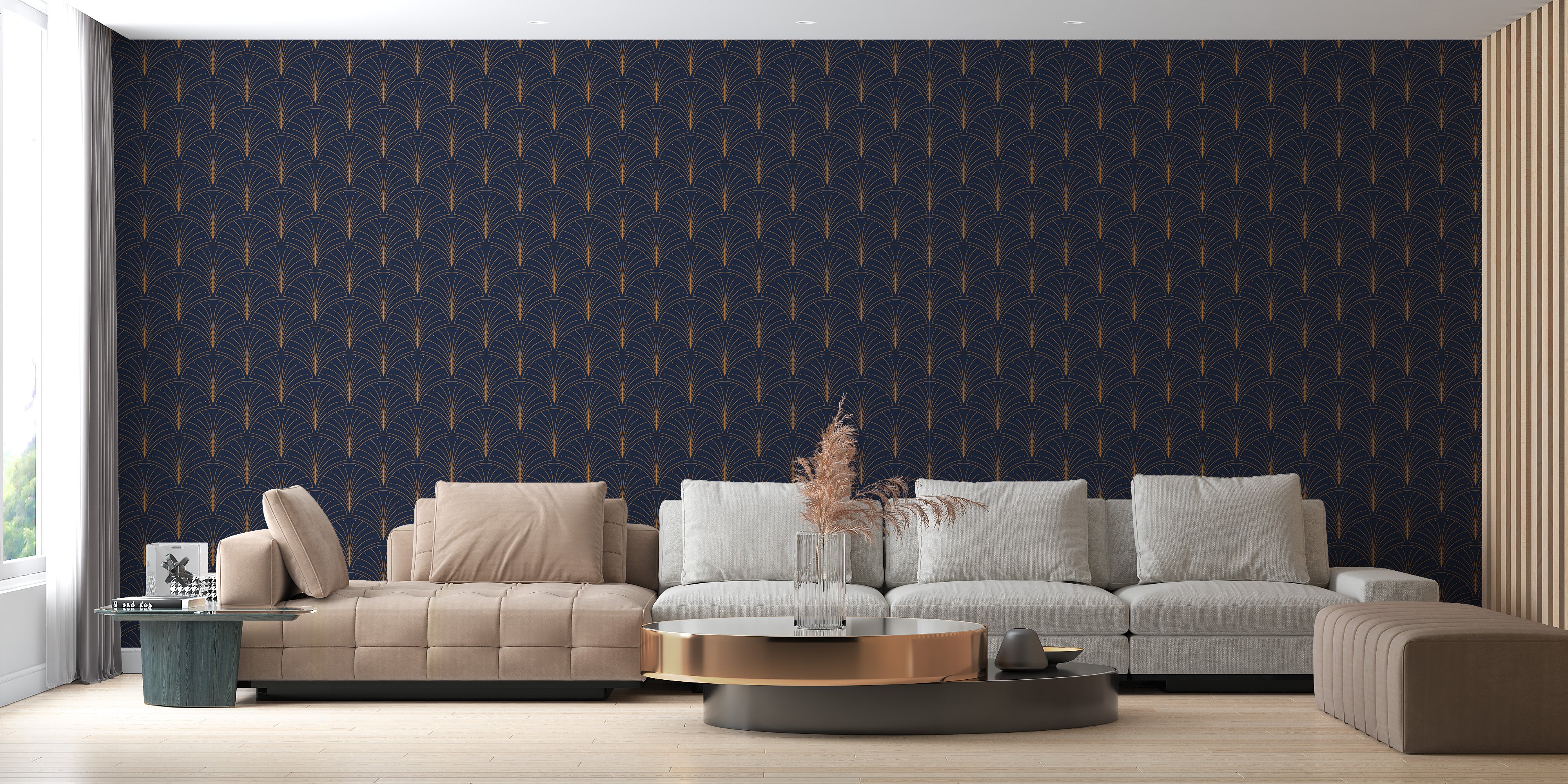 Golden pattern wallpaper with elegance
