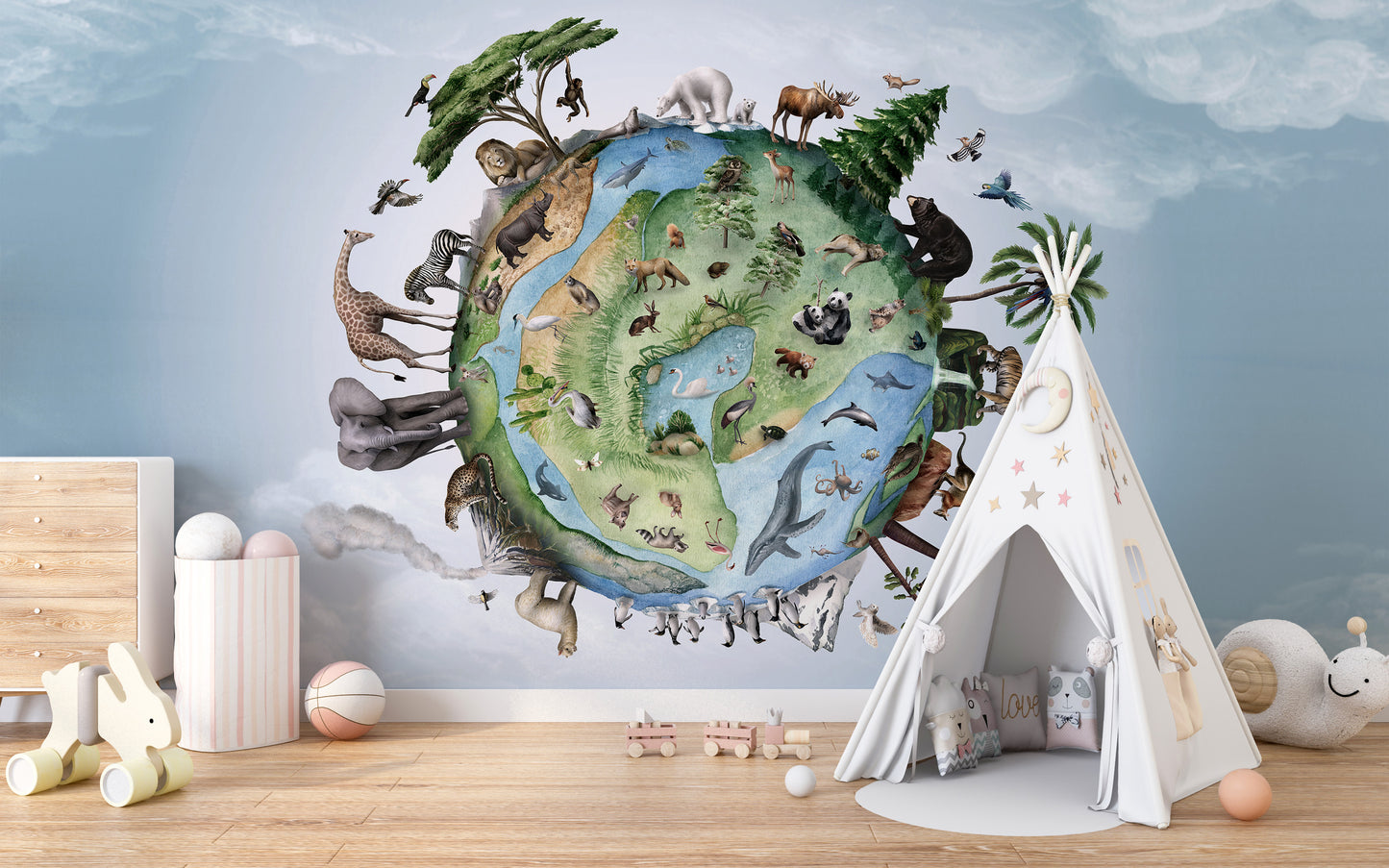 Animals Around Earth Wallpaper