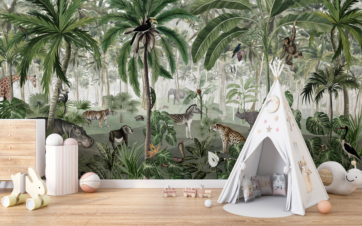 Jungle Lookbook wallpaper murals for kids room nursery