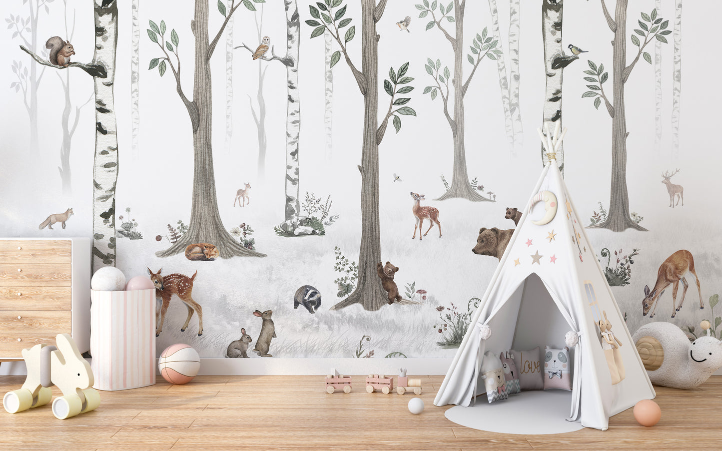 White Forest Wallpaper for Walls