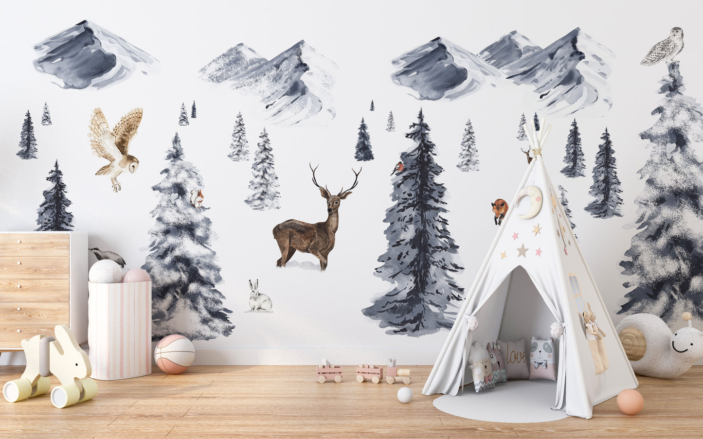 Winter wonderland wallpaper mural