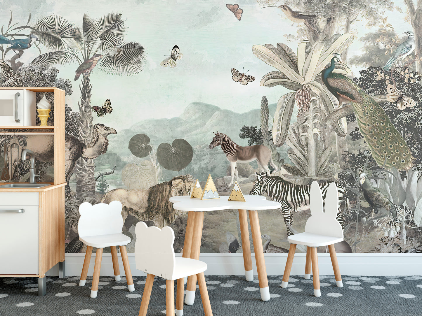 African Wildlife Animals Forest Kids Wallpaper Mural