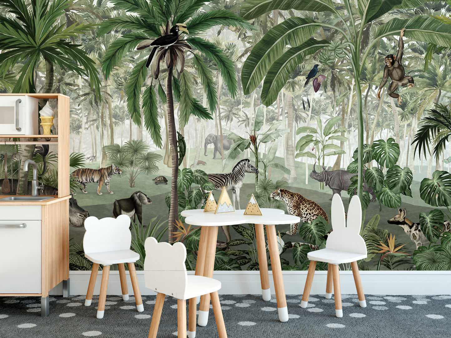 Jungle Lookbook wallpaper murals for kids room nursery