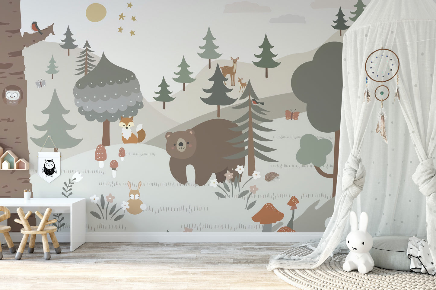 Snow Forest KIds Room Wallpaper Murals