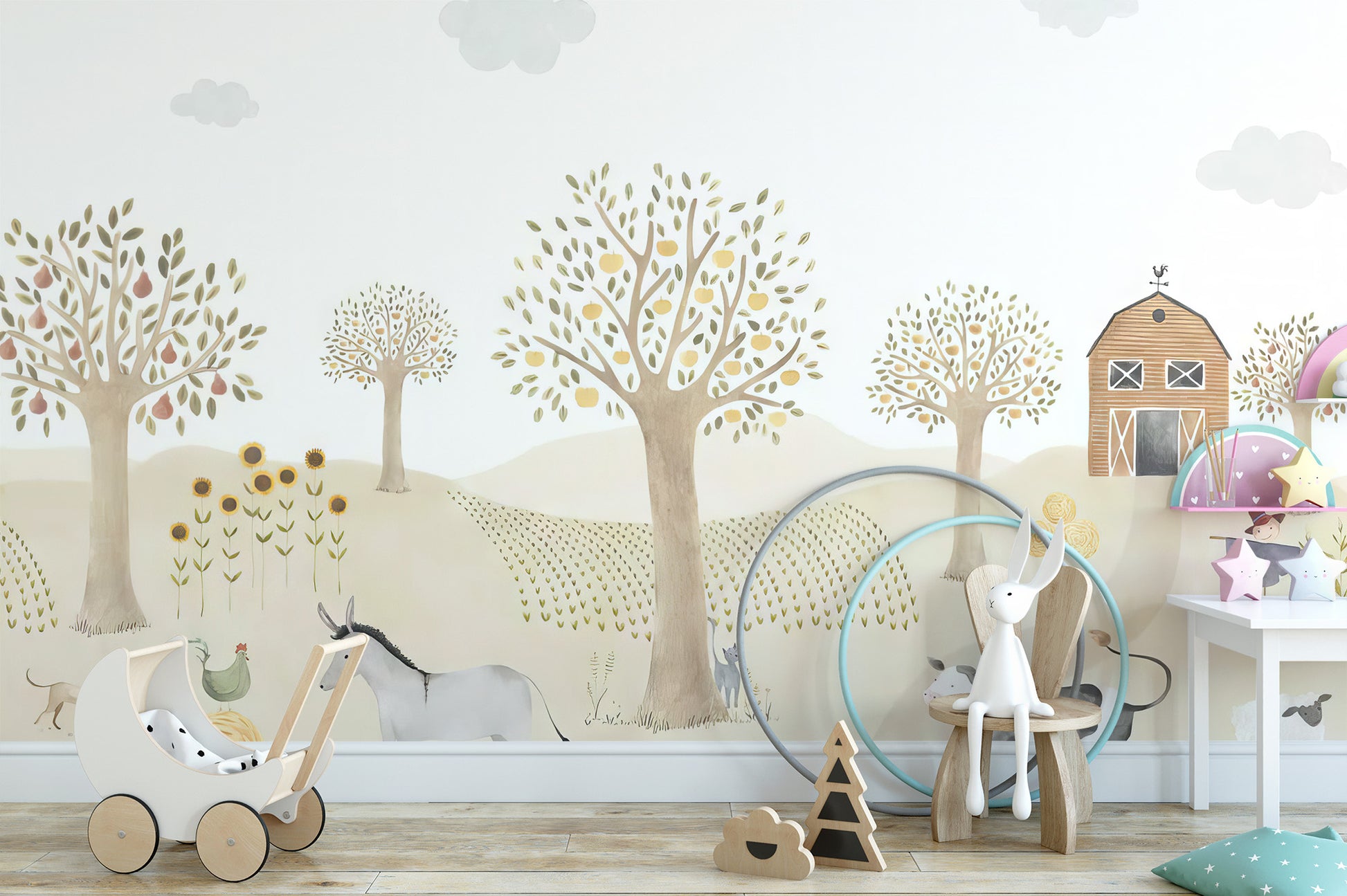 Bucolic bliss wallpaper mural design for interiors