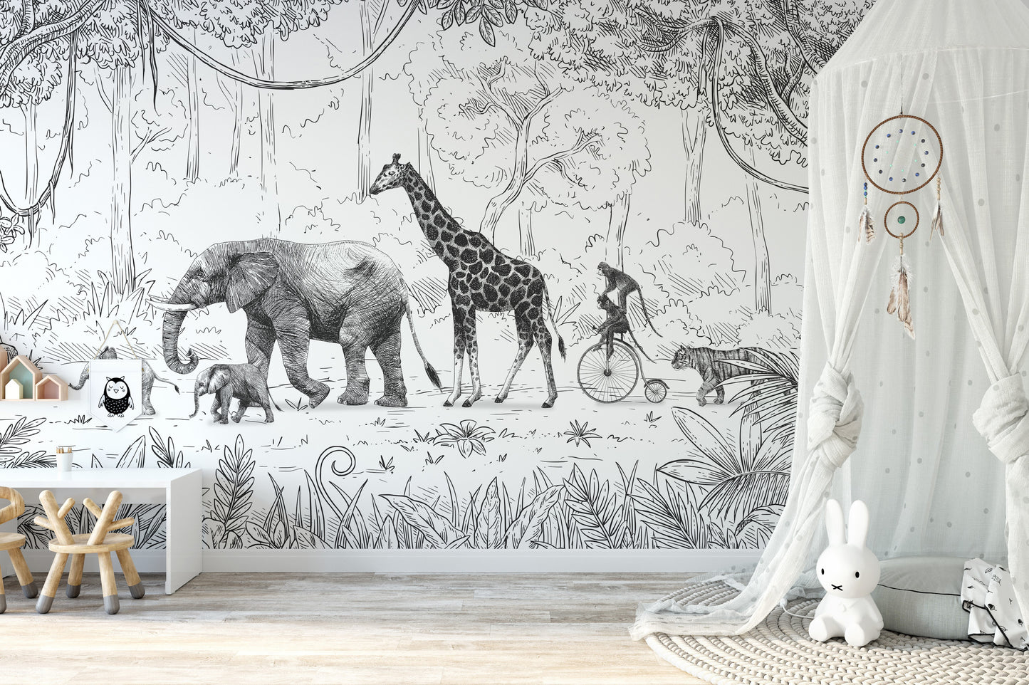 Animal Parade wallpaper featuring monkeys and wild animals