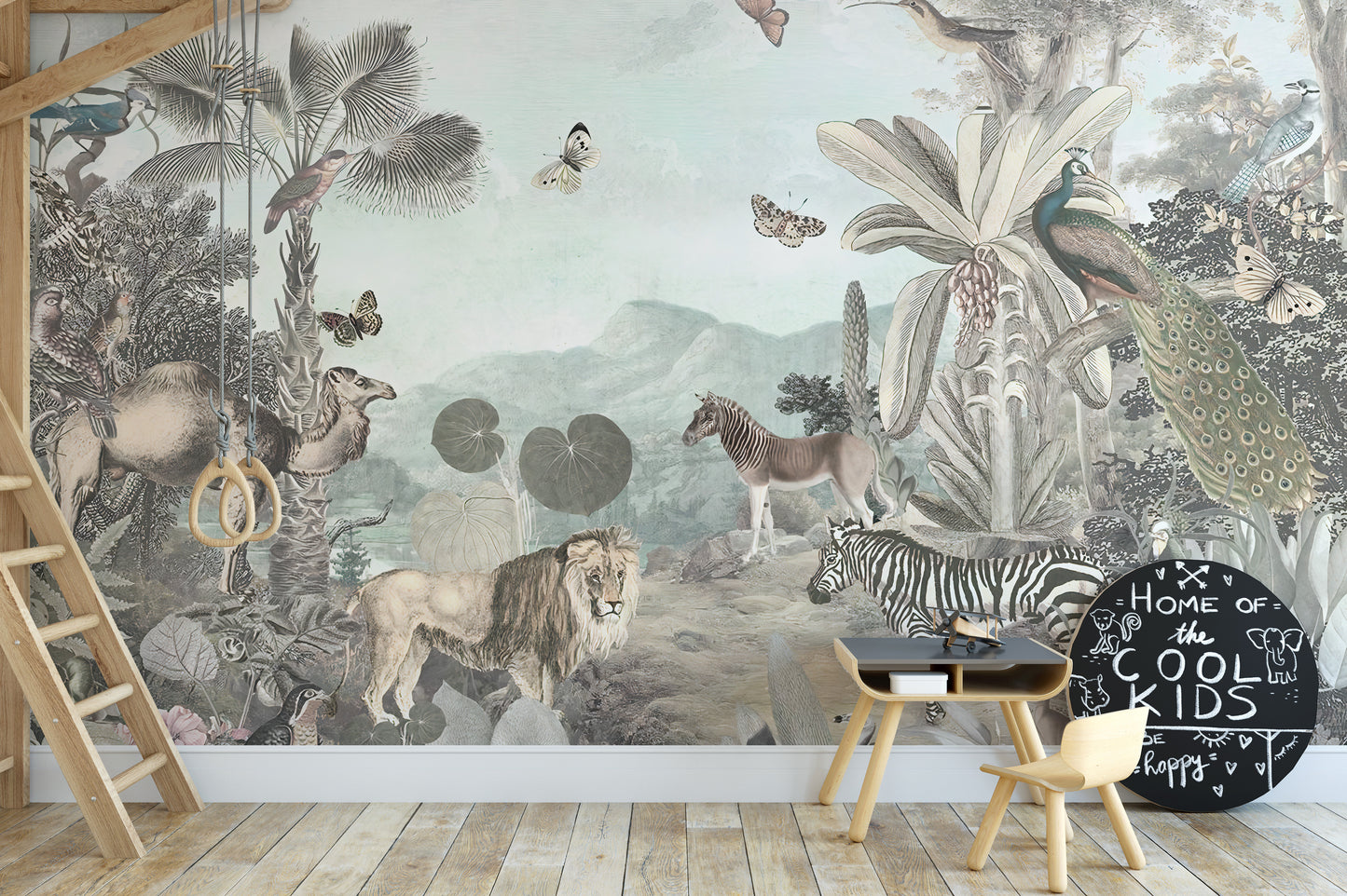 African Wildlife Animals Forest Kids Wallpaper Mural