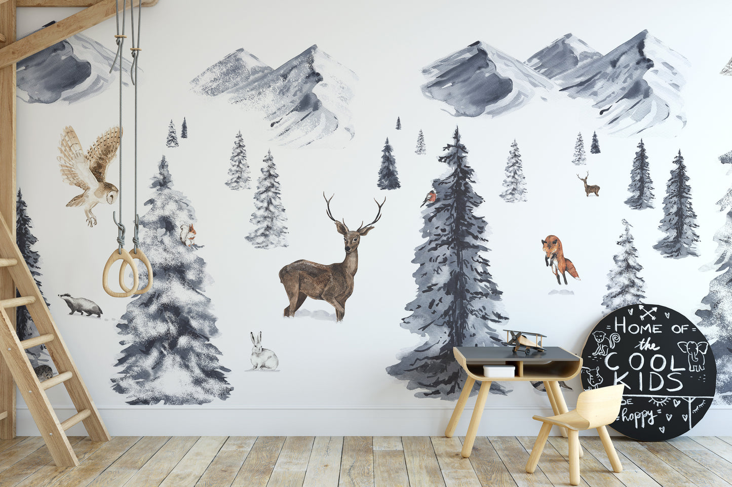 Winter wonderland wallpaper mural