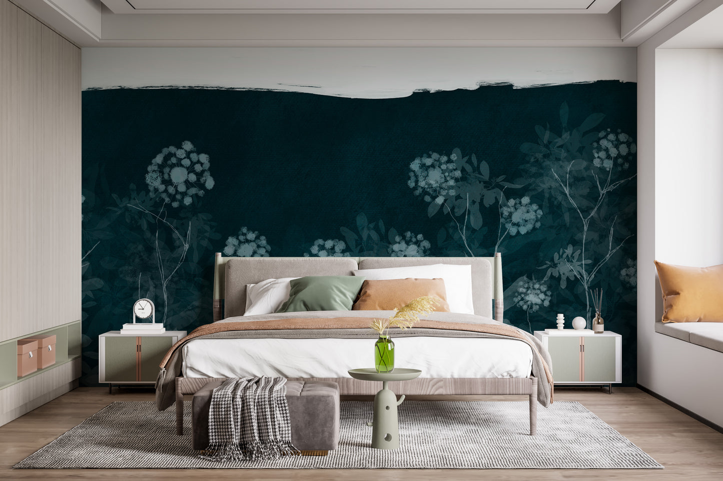 Midnight Botanical Wall Mural