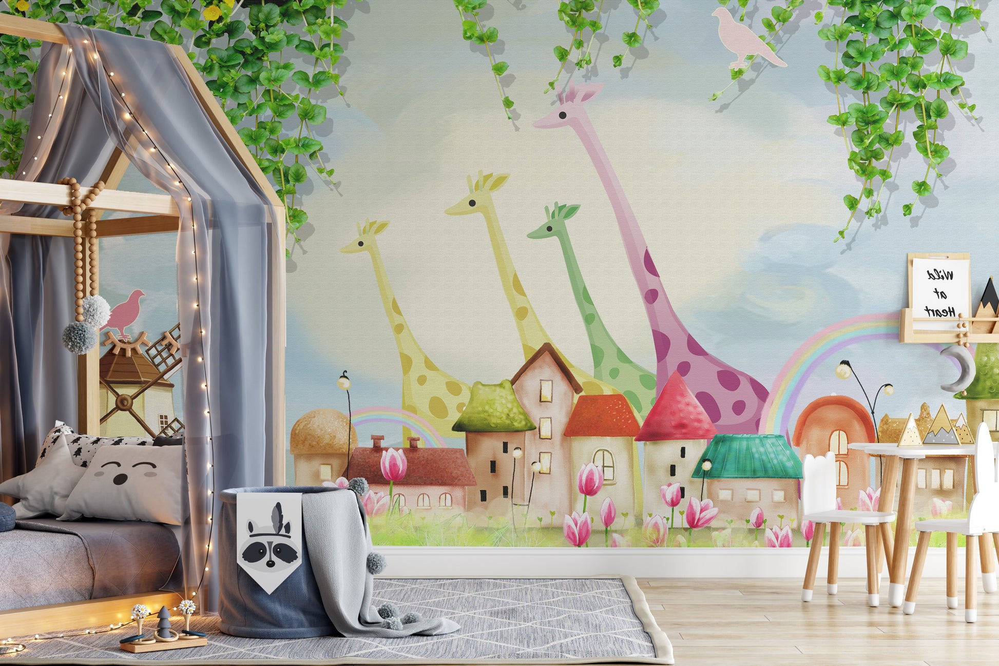 Farm Animal Watercolor Wallpaper for Kids
