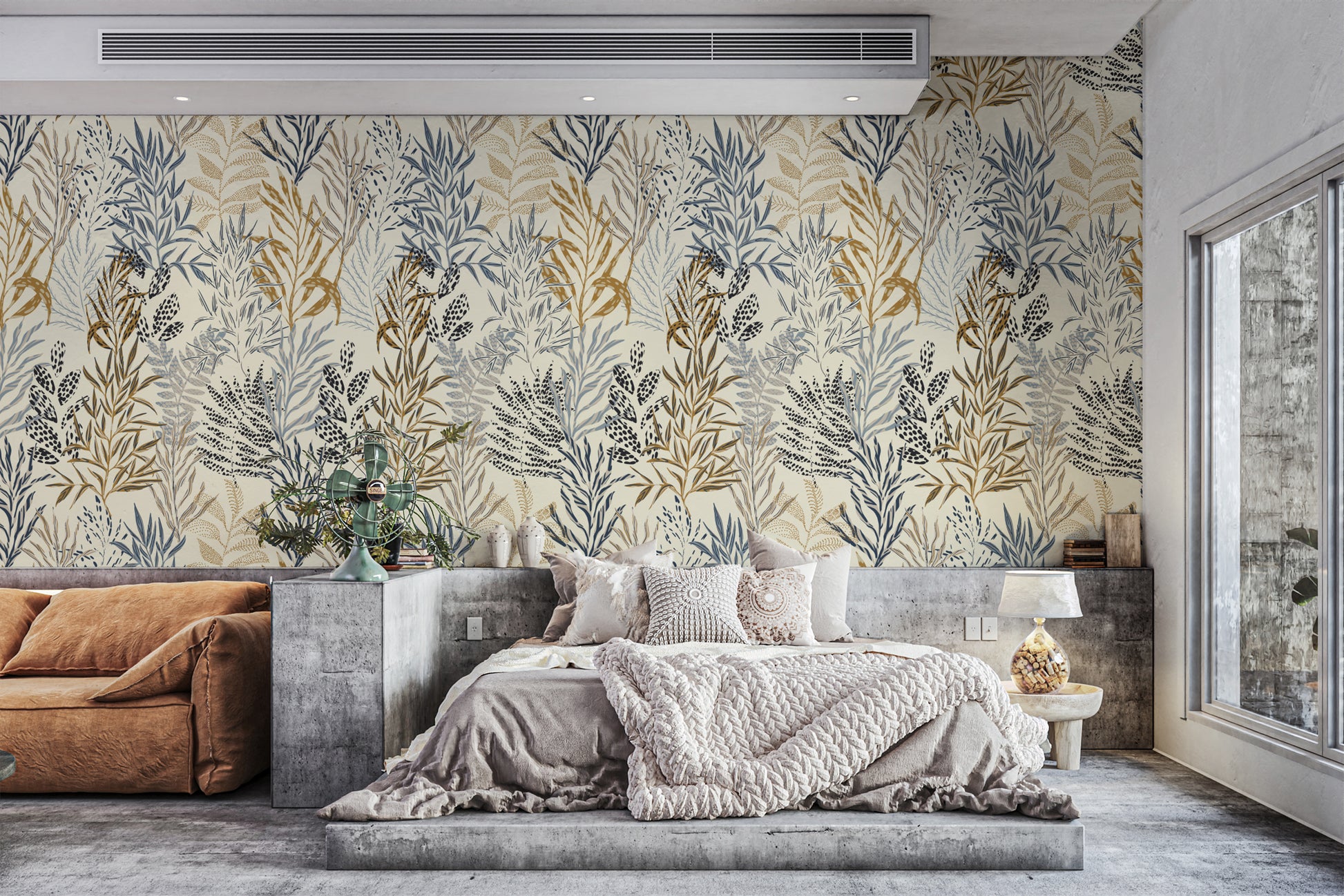 Wild Botanical Wall Mural for Interiors
