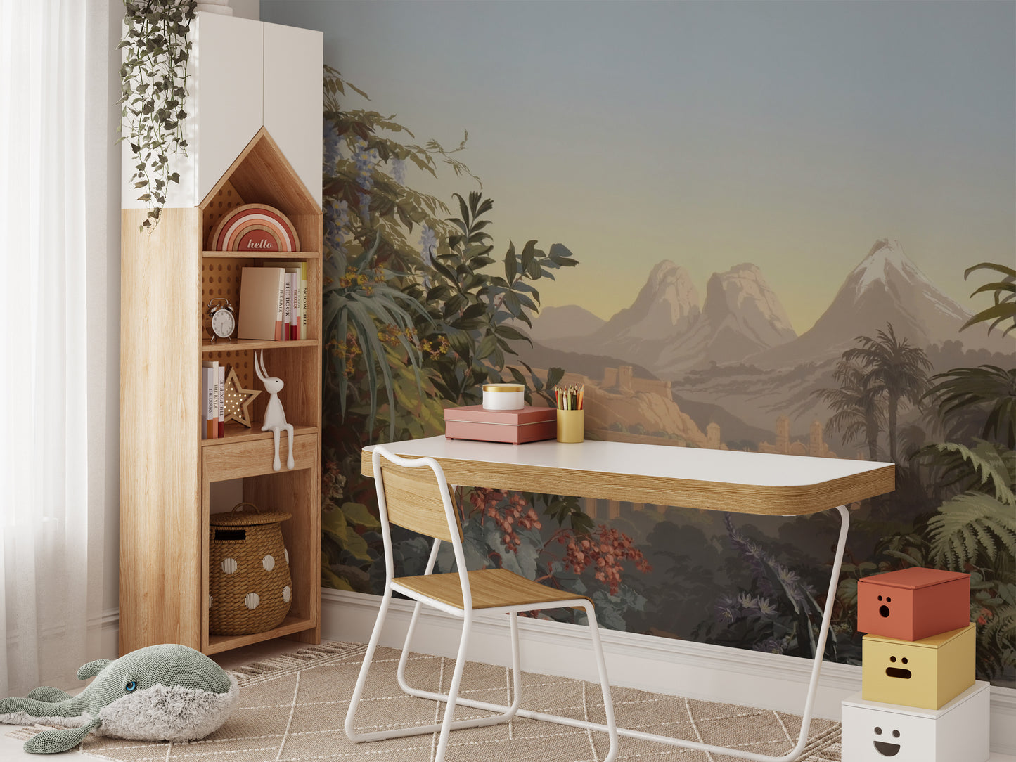 Tropical Forest & Mountains Wallpaper Murals