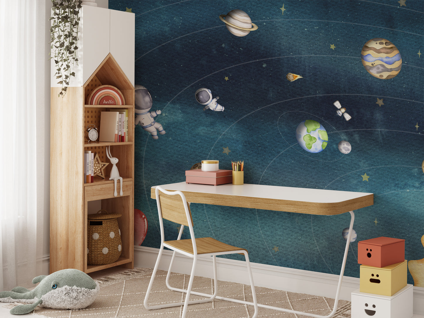 Space Joy Dark Wall Mural