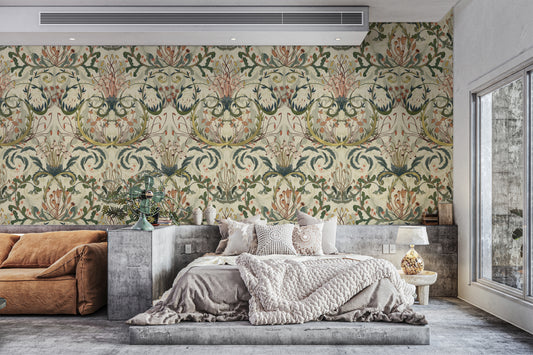 Elevate your walls with Enchanted Forest Tapestry wallpaper elegance.