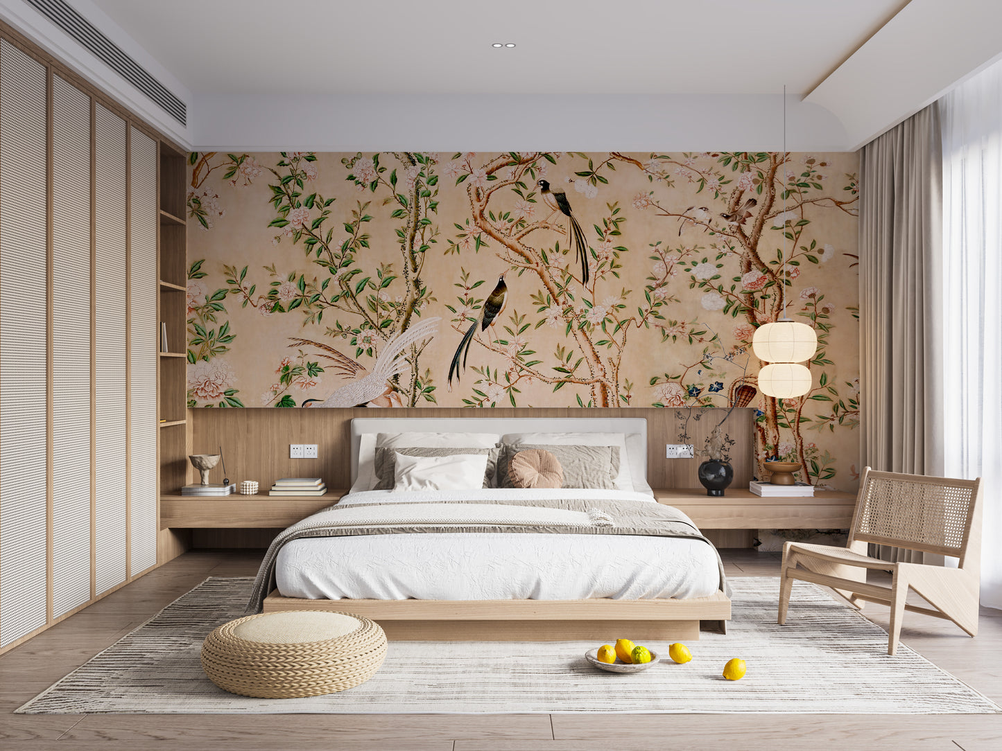 Sepia Chinoiserie Chinese Wallpaper Murals