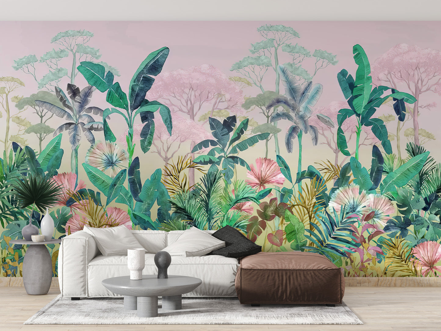 Tropical Jungle Watercolour Wallpaper