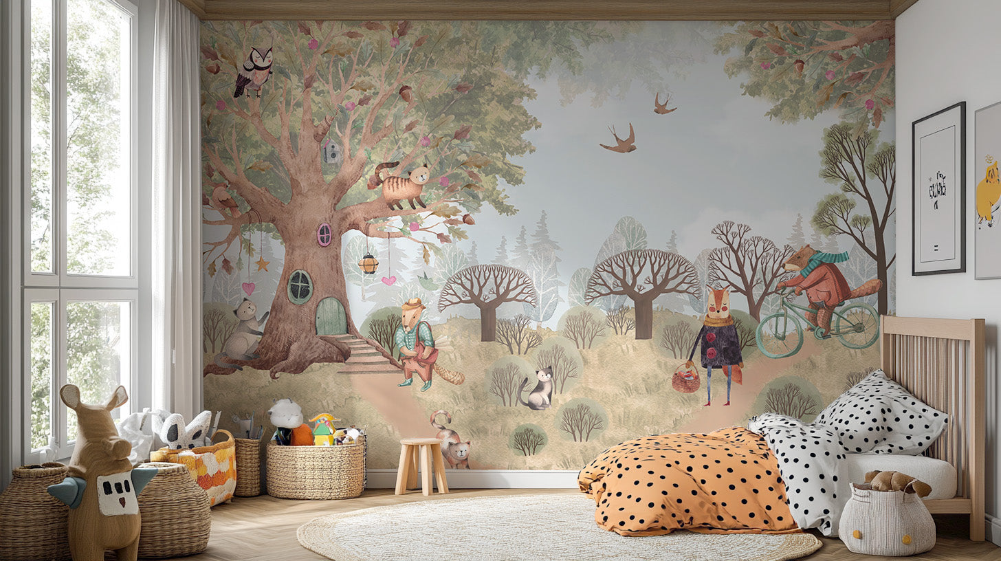 Fairy-tale Critter Countryside Mural