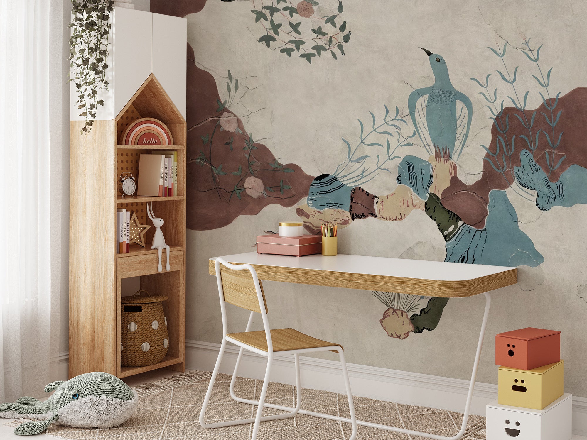 Whimsical bird paradise wallpaper for modern rooms