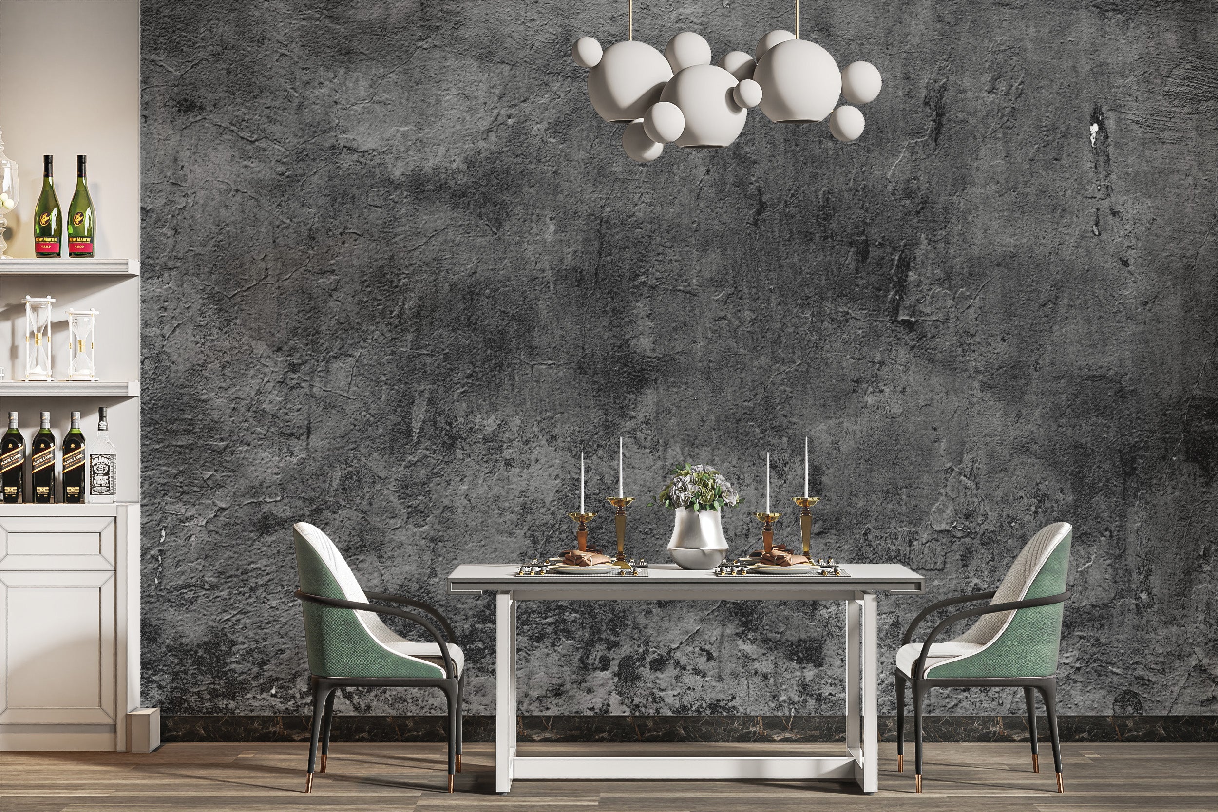 Raw industrial concrete wallpaper mural for chic walls.