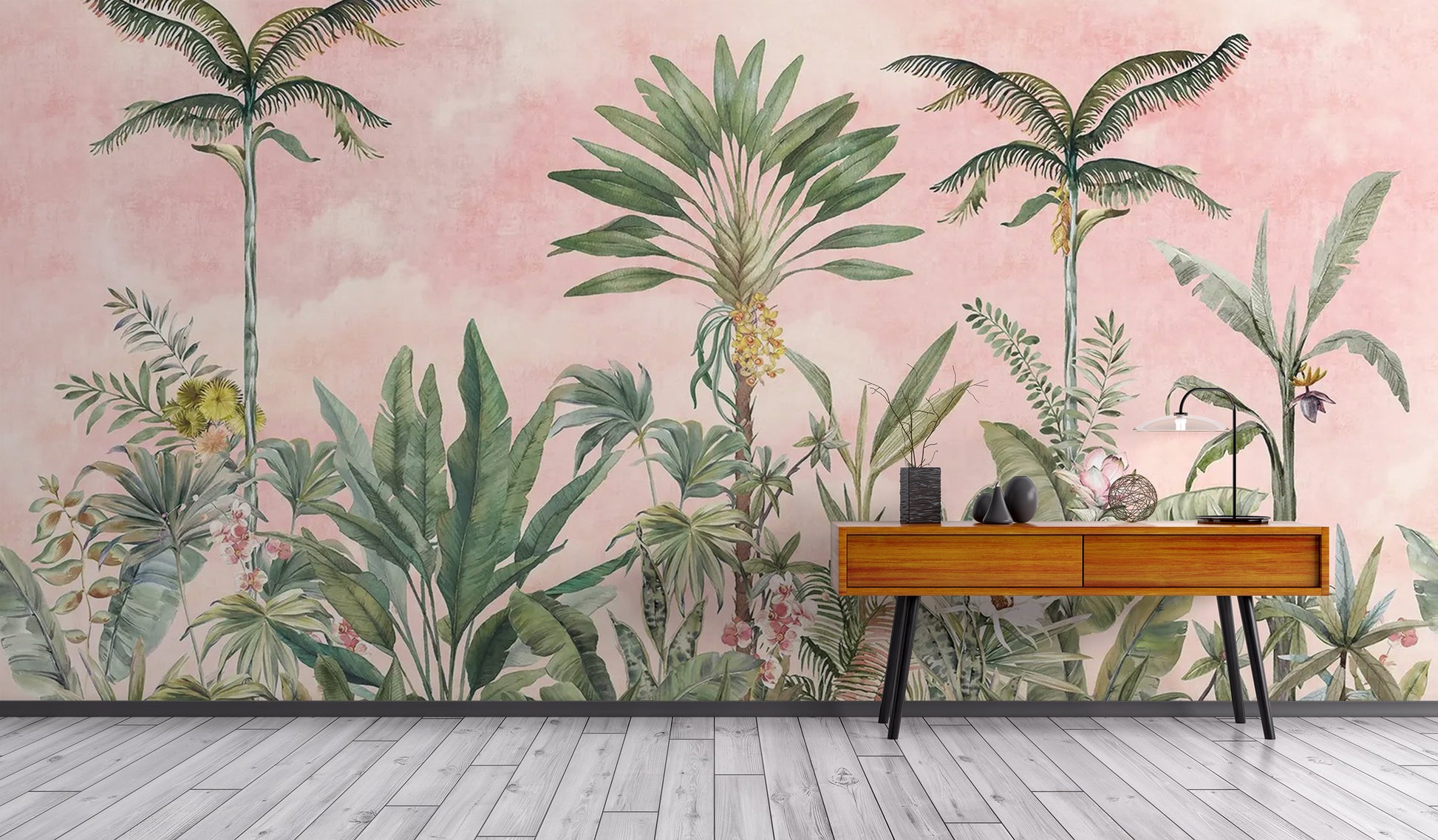 Delicate watercolor Chinoiserie wallpaper
