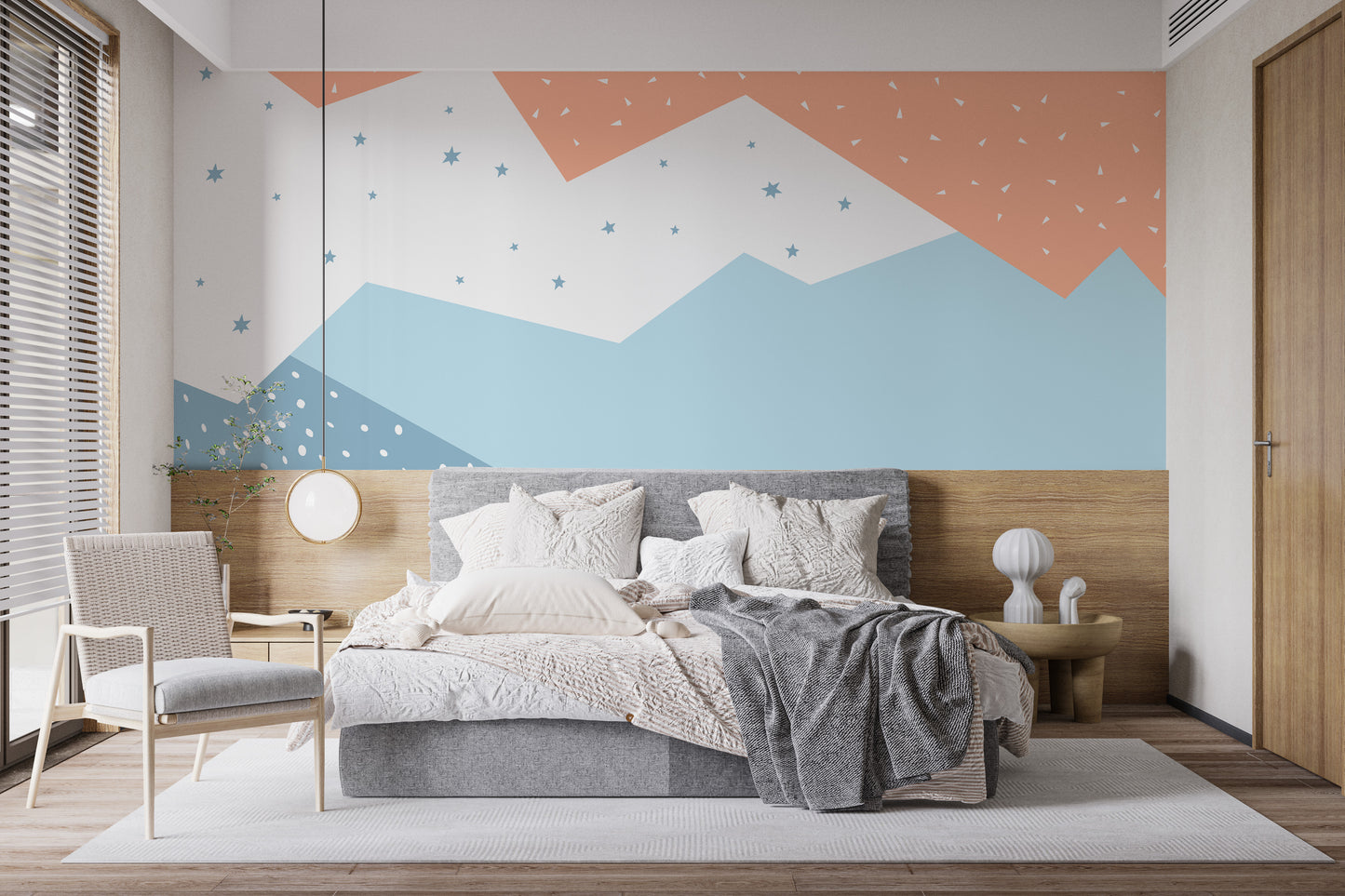 Colorful Geometric Mountain Wallpaper Murals