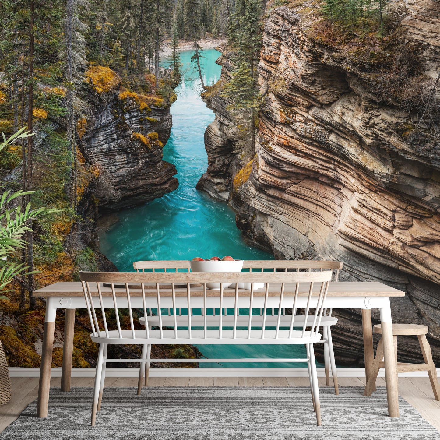 Autumn Serenity at Athabasca Falls Wallpaper