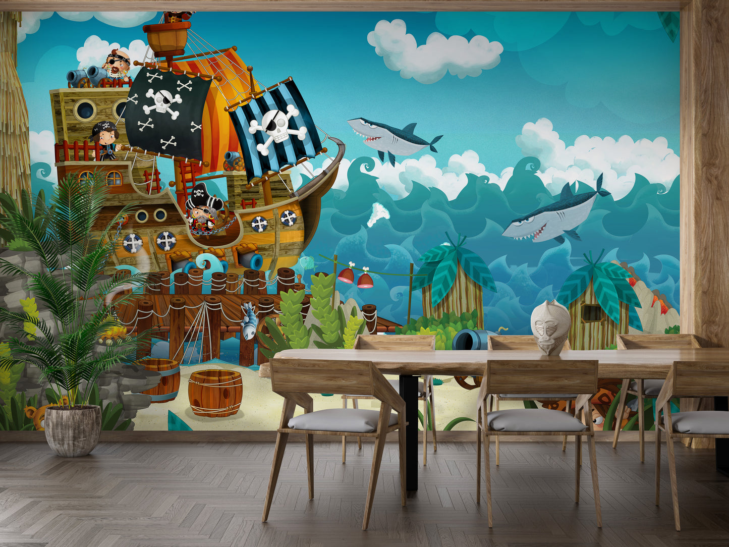 Pirates On The Sea Kids Wallpaper Mural