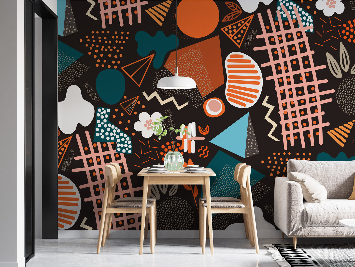 Handcrafted Abstract Art Wallpaper Wall Mural