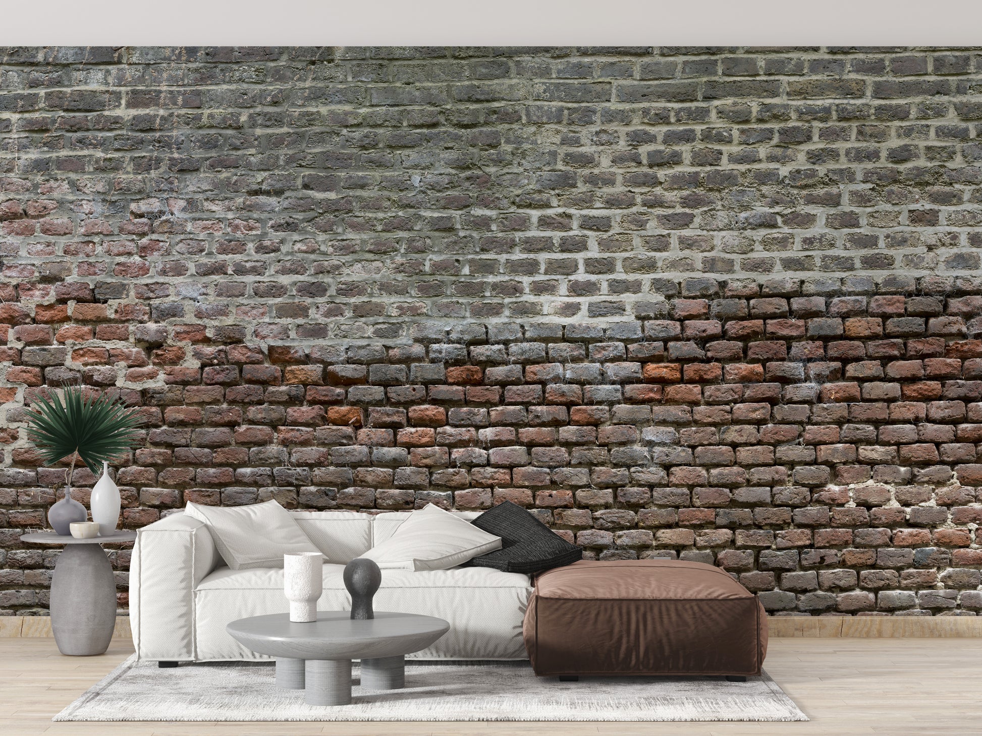 Soiled Dirt & Rustic Brick Wallpaper Mural