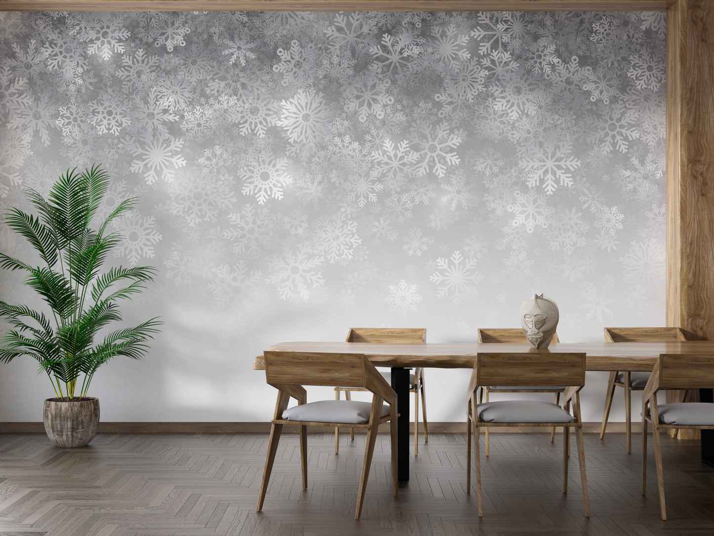 Crystalline Snowflake Wallpaper Mural