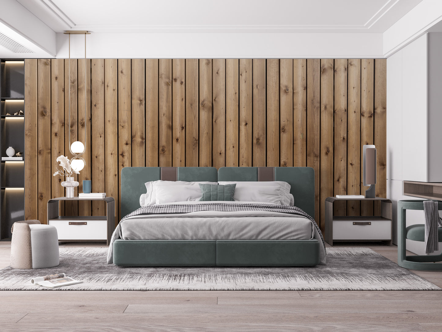 Brown Natural Wooden Striped Wallpaper Mural