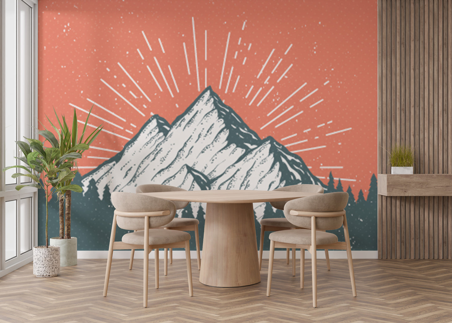 Snow Peak Mountain Children Wallpaper Mural